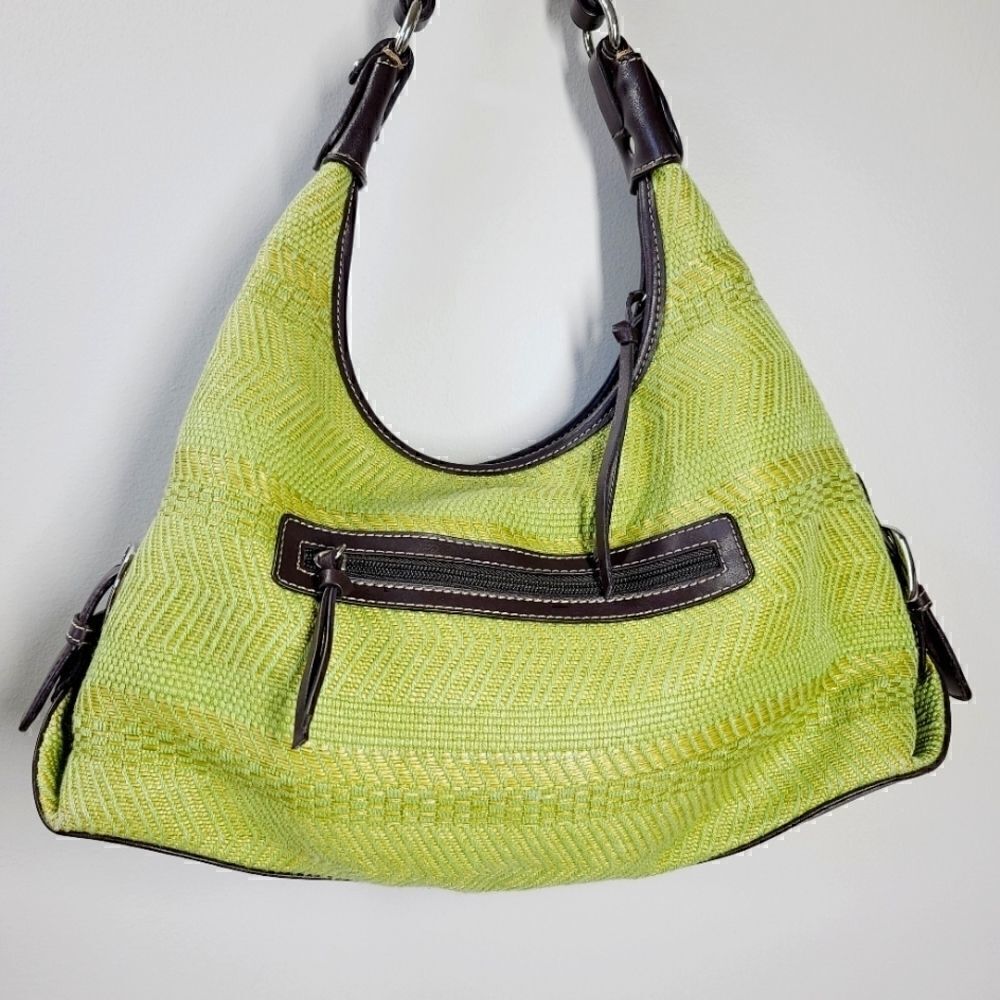 Worthington Green Woven Bag